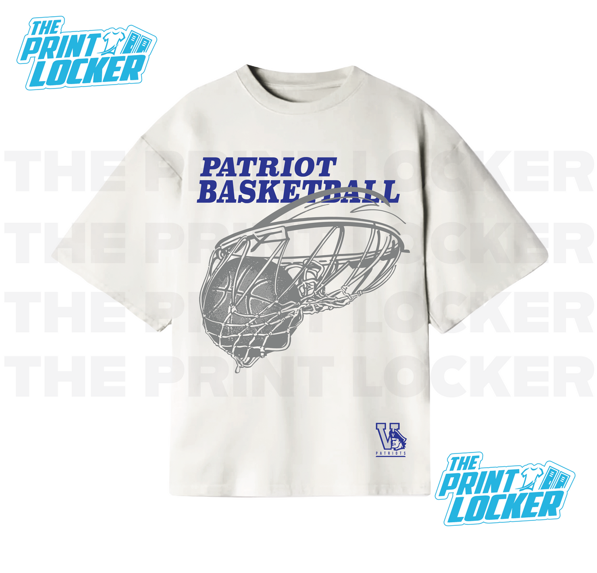 Oversized Basketball Patriot Graphic Tee