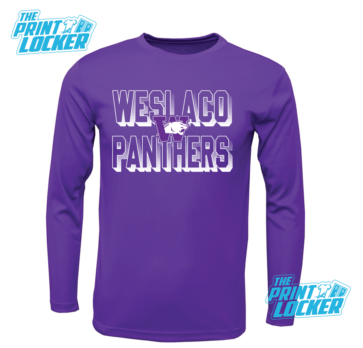 Panthers Halftone Design Drifit Long Sleeve