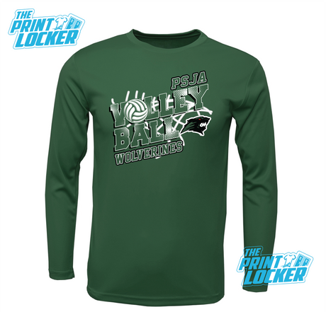 Wolverines Volleyball Design Drifit Long Sleeve