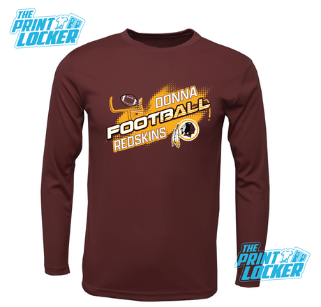 Redskins Football Design Drifit Long Sleeve