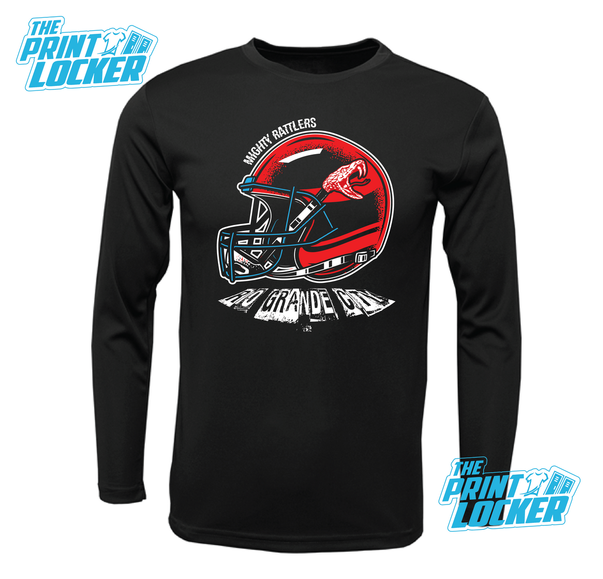 RGC Rattlers Football Helmet Drifit Long Sleeve