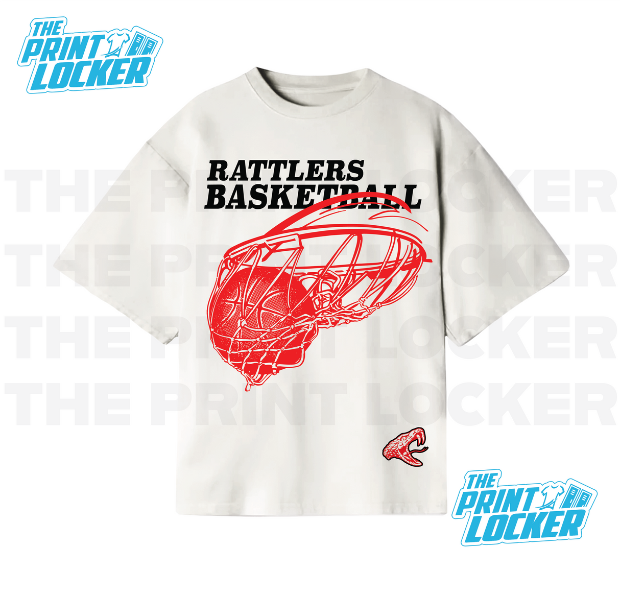 Oversized Basketball RGC Rattlers Graphic Tee