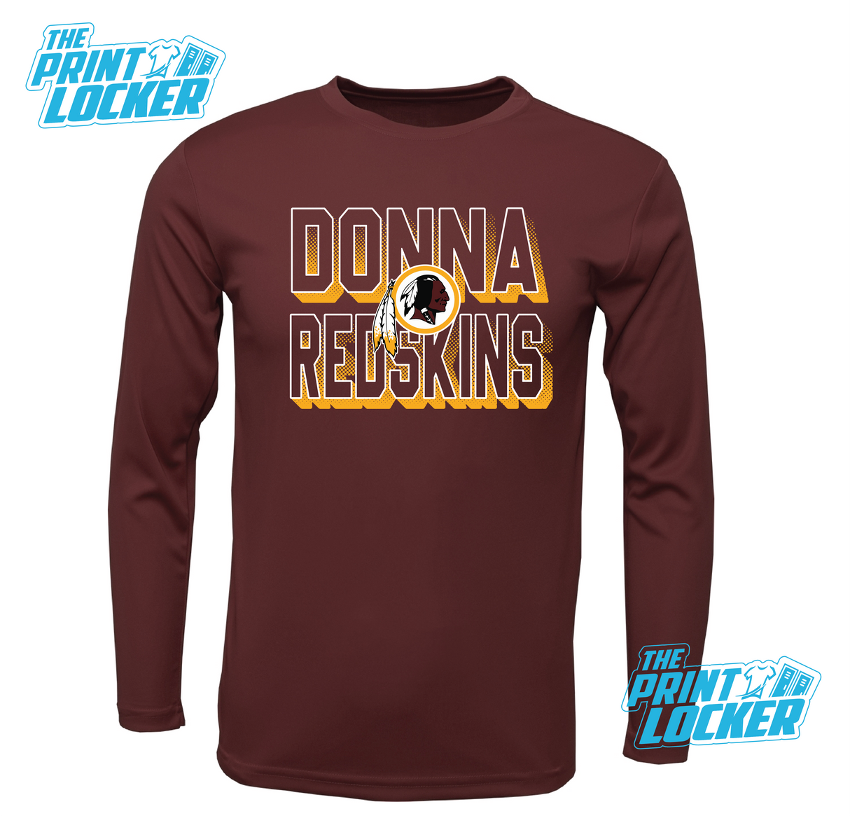 Redskins Halftone Design Drifit Long Sleeve