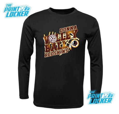 Redskins Volleyball Design Drifit Long Sleeve