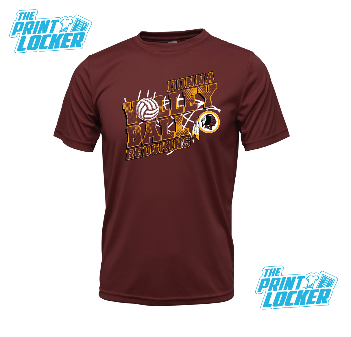 Redskins Volleyball Design Drifit Short Sleeve