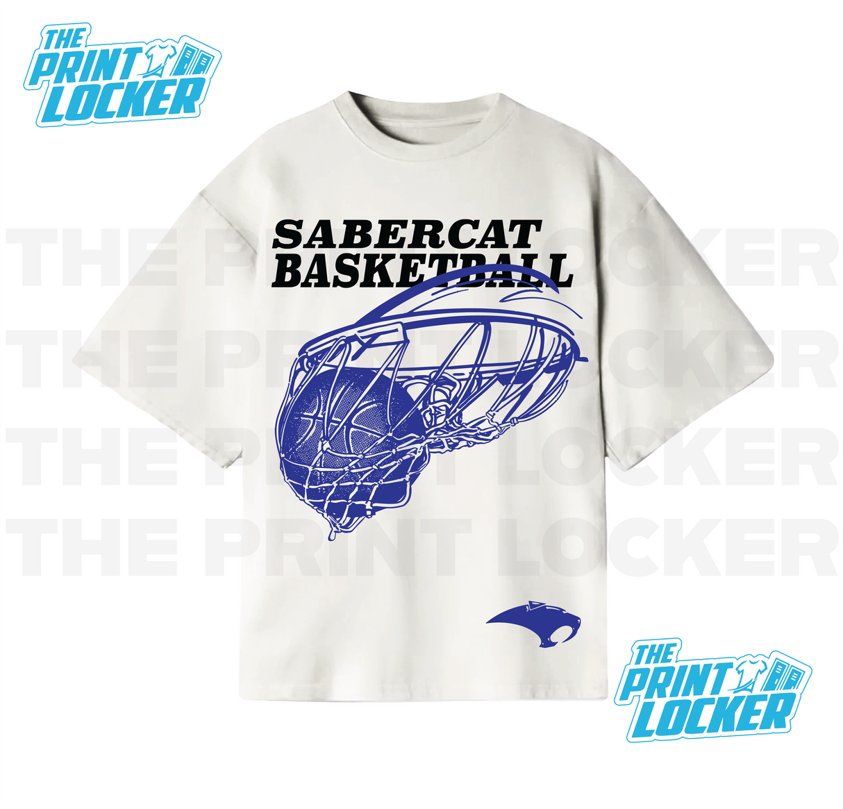 Oversized Basketball Sabercats Graphic Tee