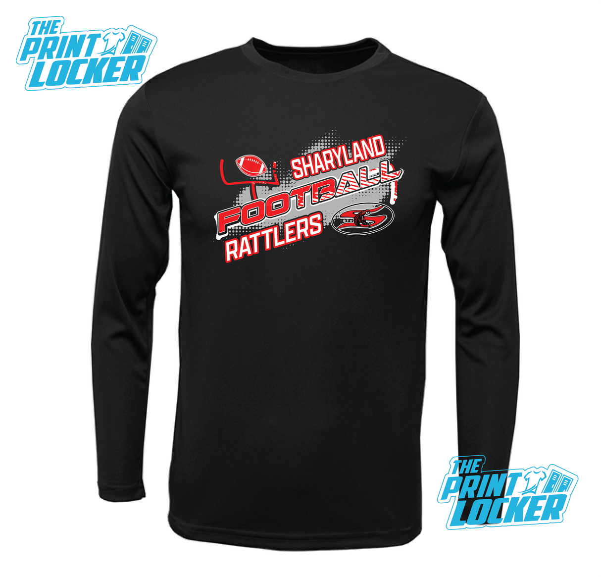 Sharyland Rattlers Football Design Drifit Long Sleeve