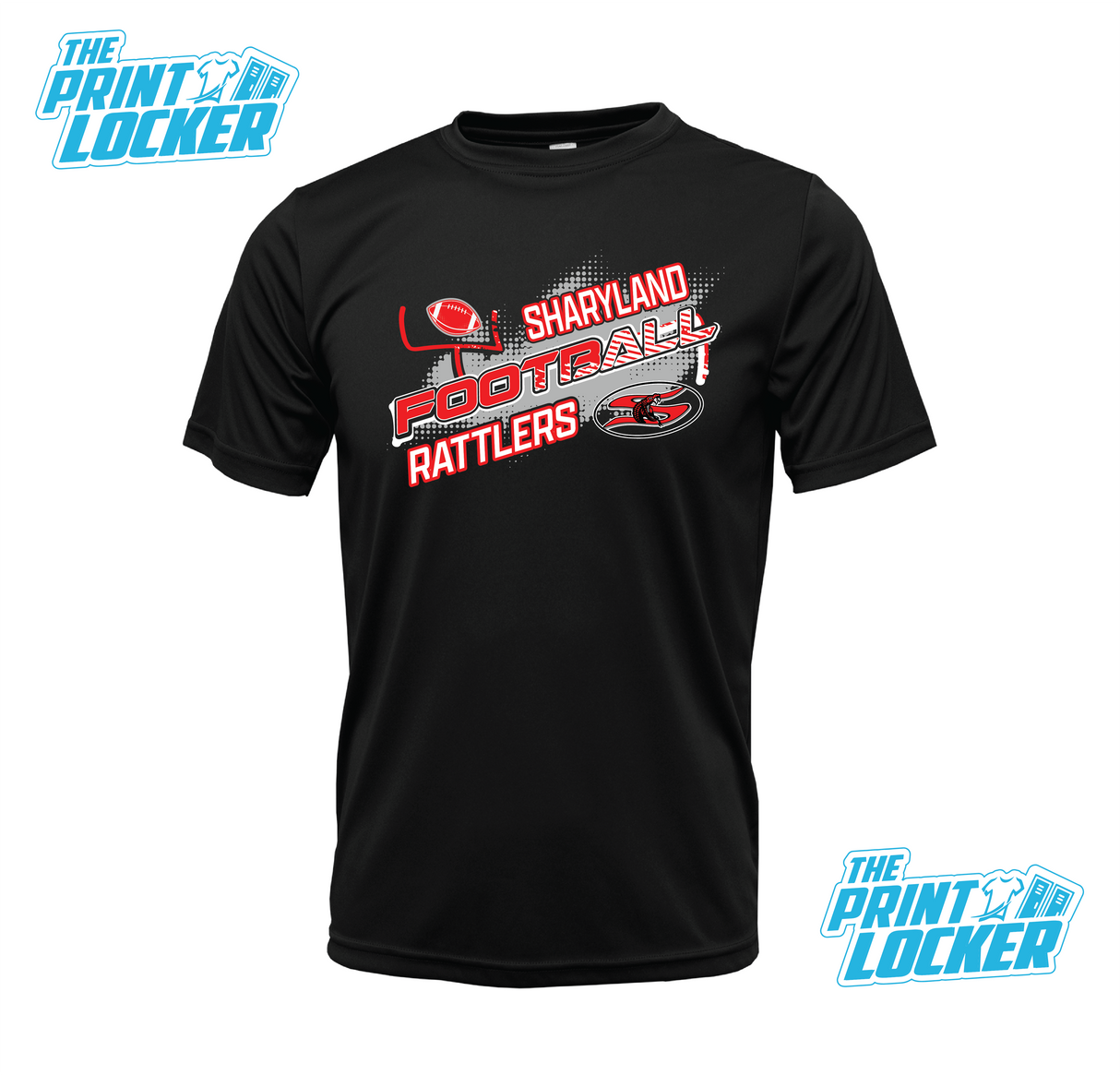 Sharyland Rattlers Football Design Drifit Short Sleeve