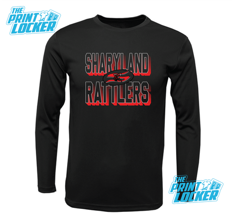 Sharyland Rattlers Halftone Design Drifit Long Sleeve