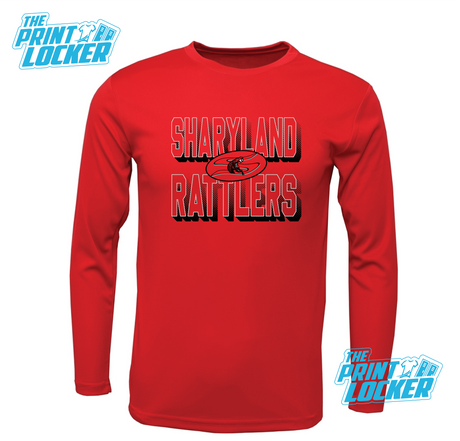 Sharyland Rattlers Halftone Design Drifit Long Sleeve