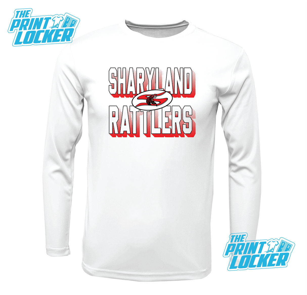 Sharyland Rattlers Halftone Design Drifit Long Sleeve