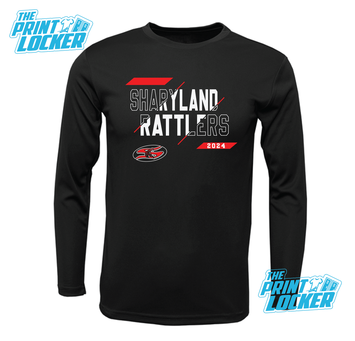 Sharyland Rattlers Slash Design Drifit Long Sleeve