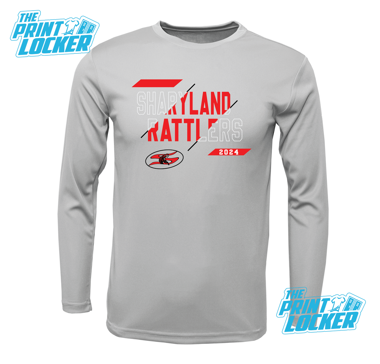 Sharyland Rattlers Slash Design Drifit Long Sleeve