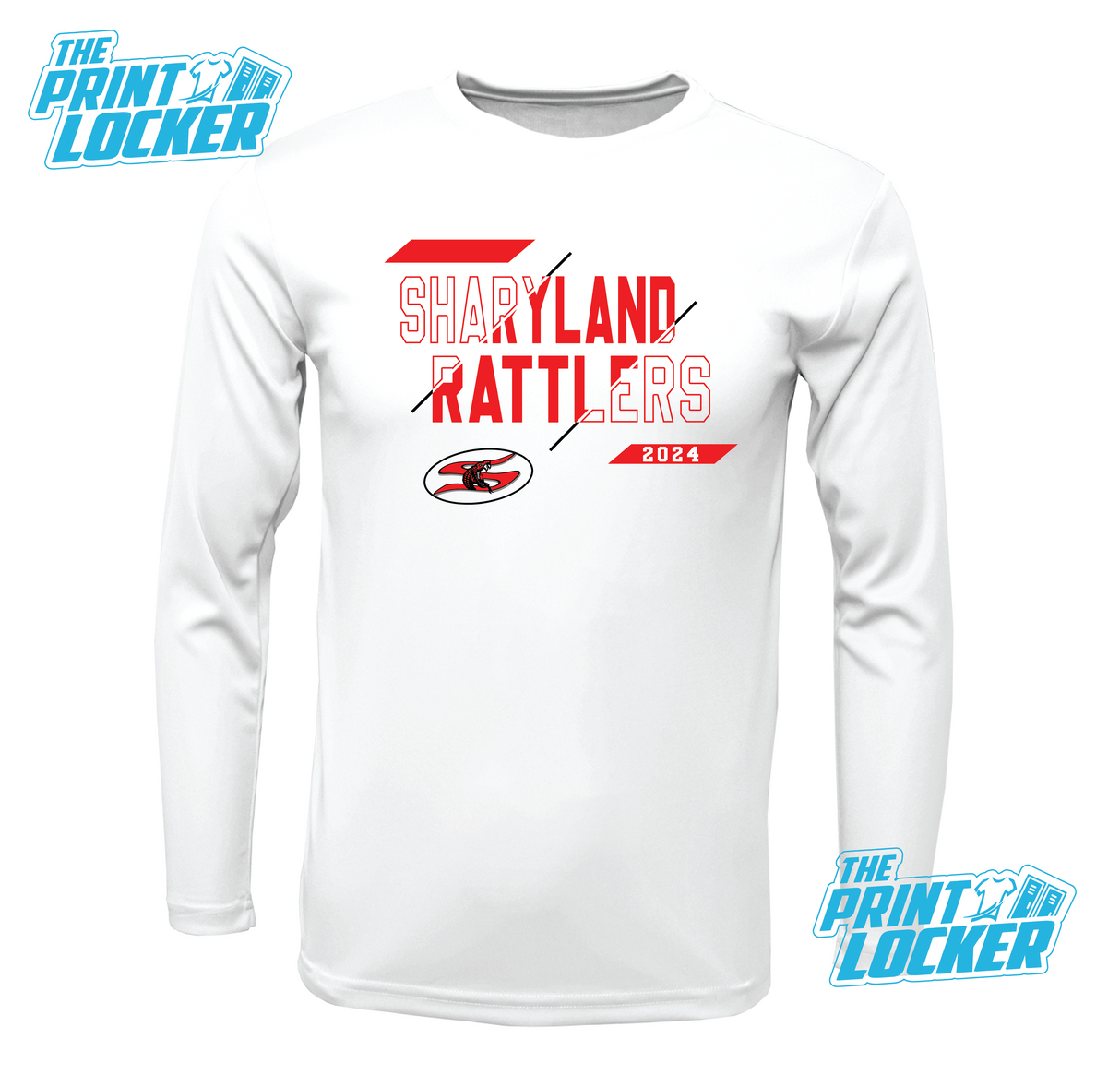 Sharyland Rattlers Slash Design Drifit Long Sleeve