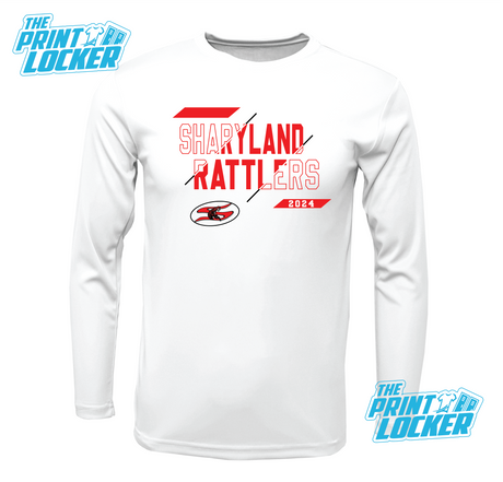 Sharyland Rattlers Slash Design Drifit Long Sleeve