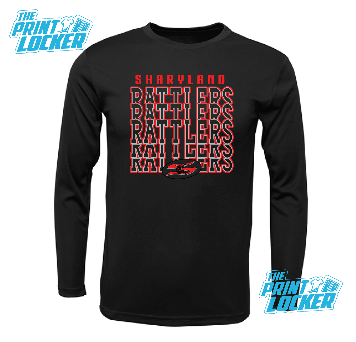 Sharyland Rattlers Stack Design Drifit Long Sleeve