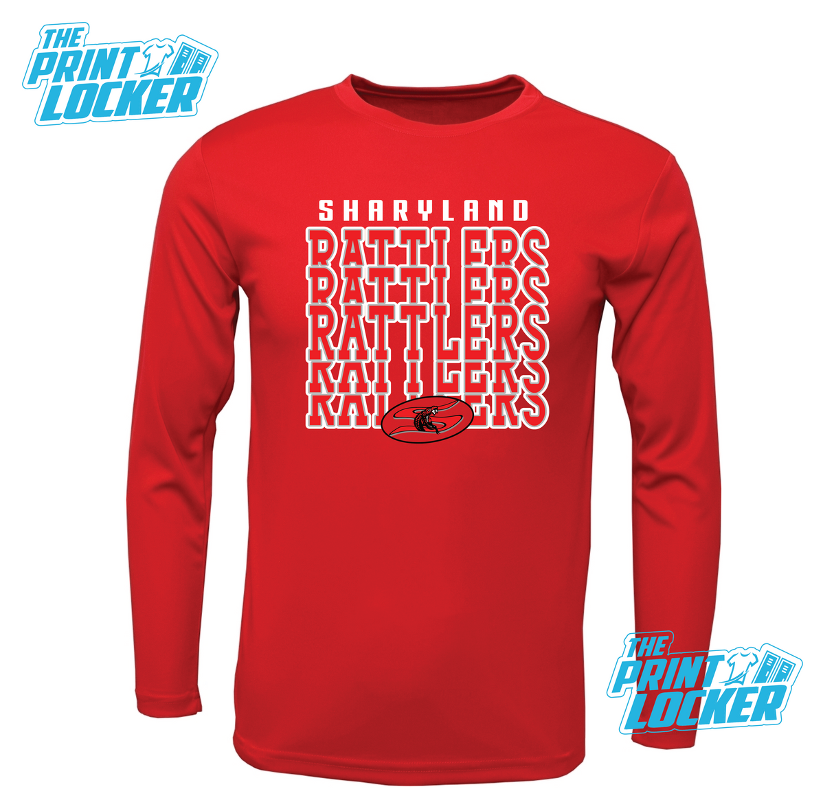 Sharyland Rattlers Stack Design Drifit Long Sleeve