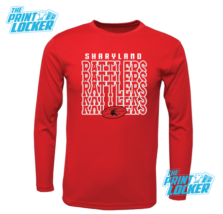 Sharyland Rattlers Stack Design Drifit Long Sleeve