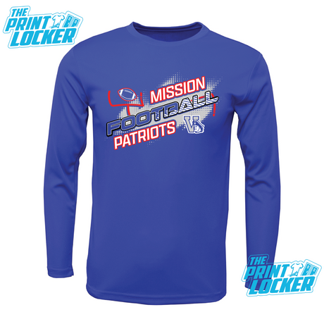 Patriots Football Design Drifit Long Sleeve