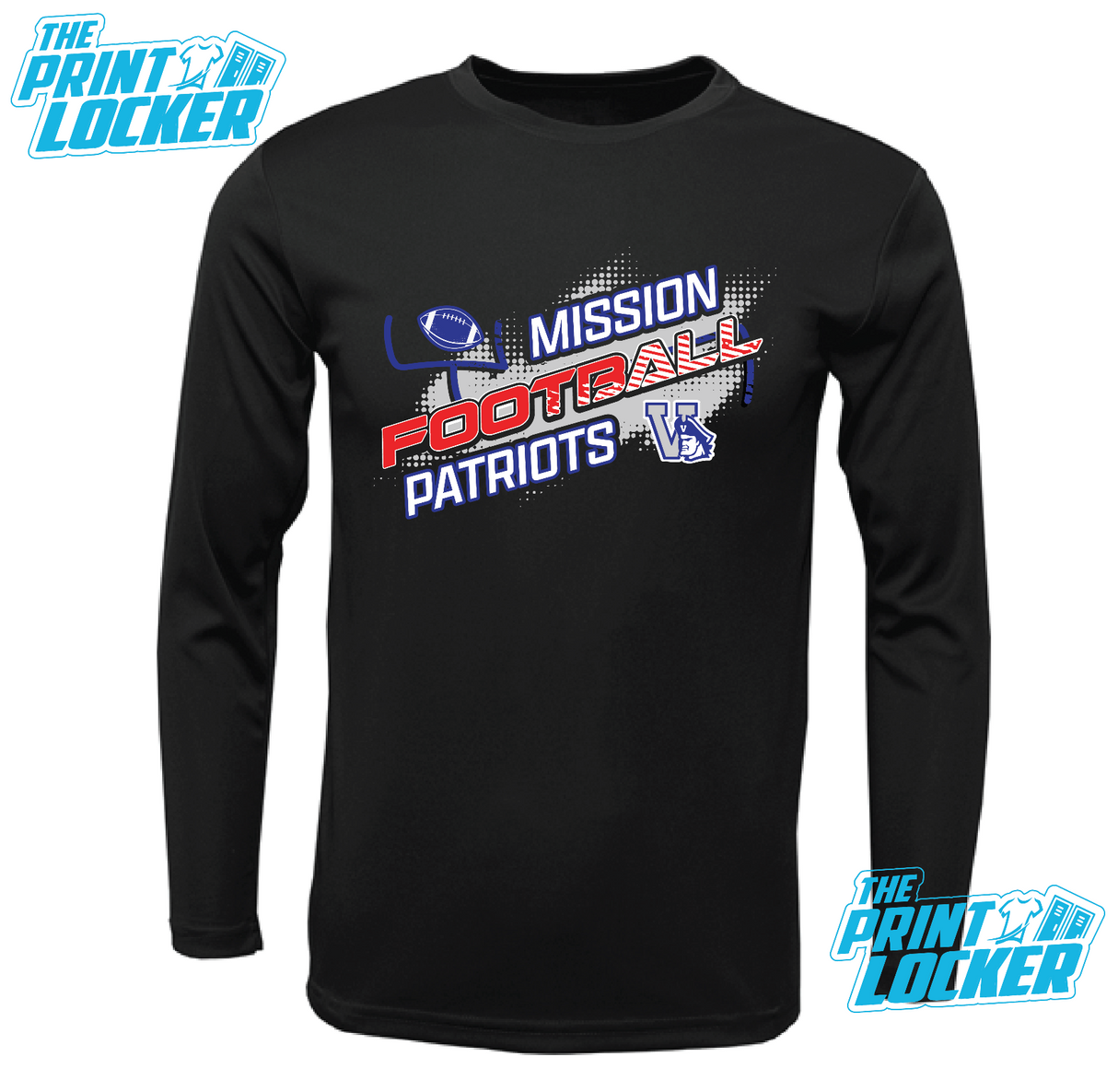 Patriots Football Design Drifit Long Sleeve