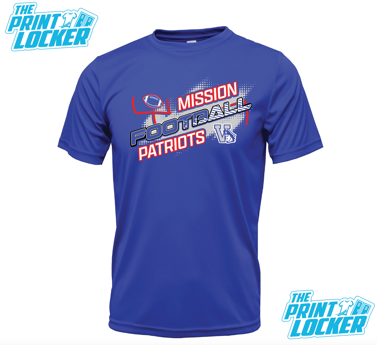 Patriots Football Design Drifit Short Sleeve