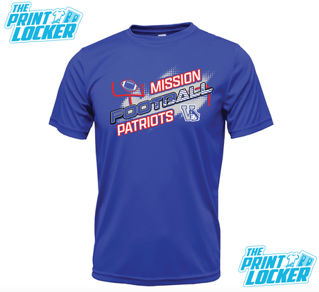 Patriots Football Design Drifit Short Sleeve