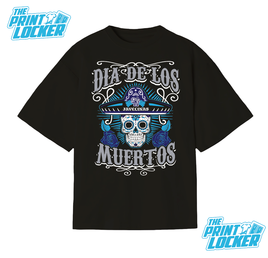 Oversized Día de Muertos Javelinas Graphic Tee