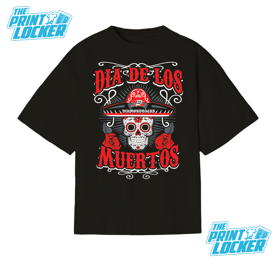 Oversized Día de Muertos Diamondbacks Graphic Tee