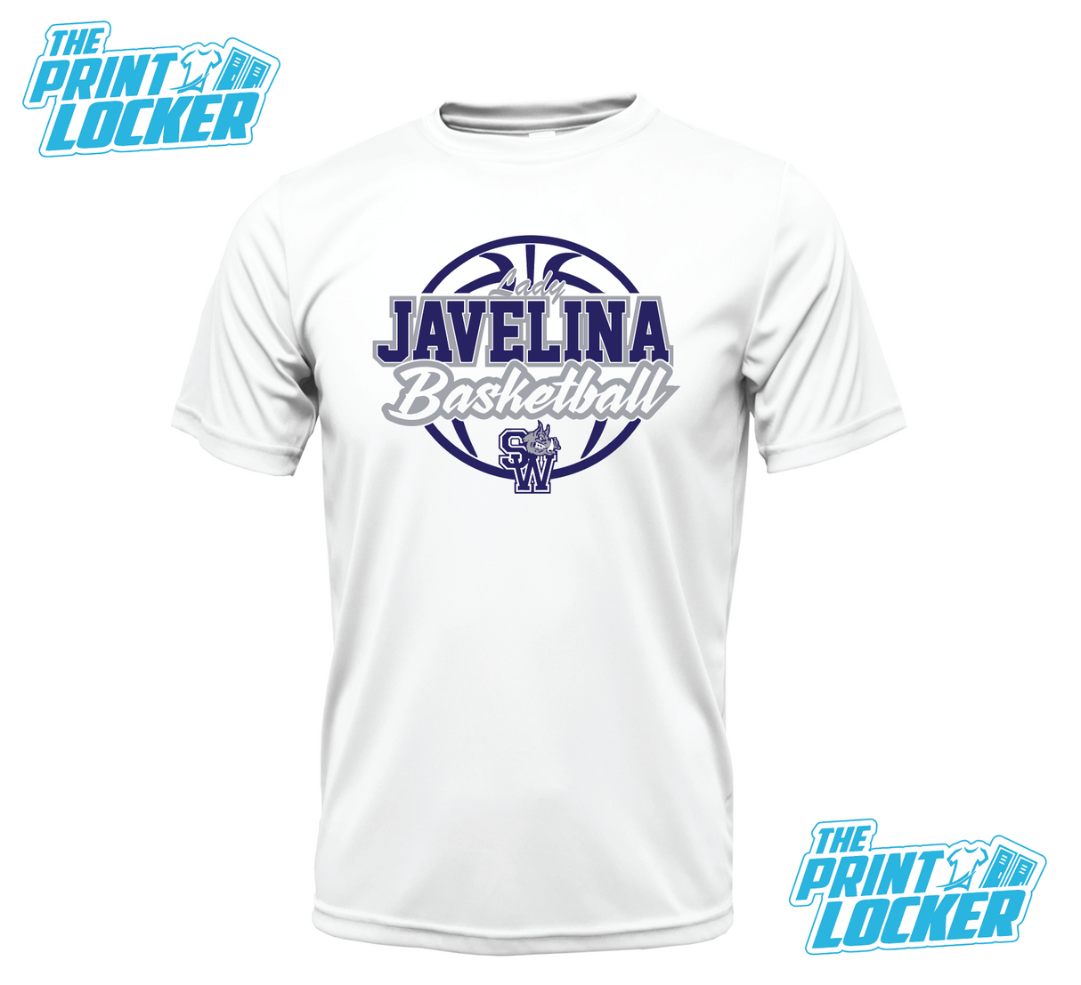 PSJA SW Lady Javelina Basketball White Drifit Short Sleeve