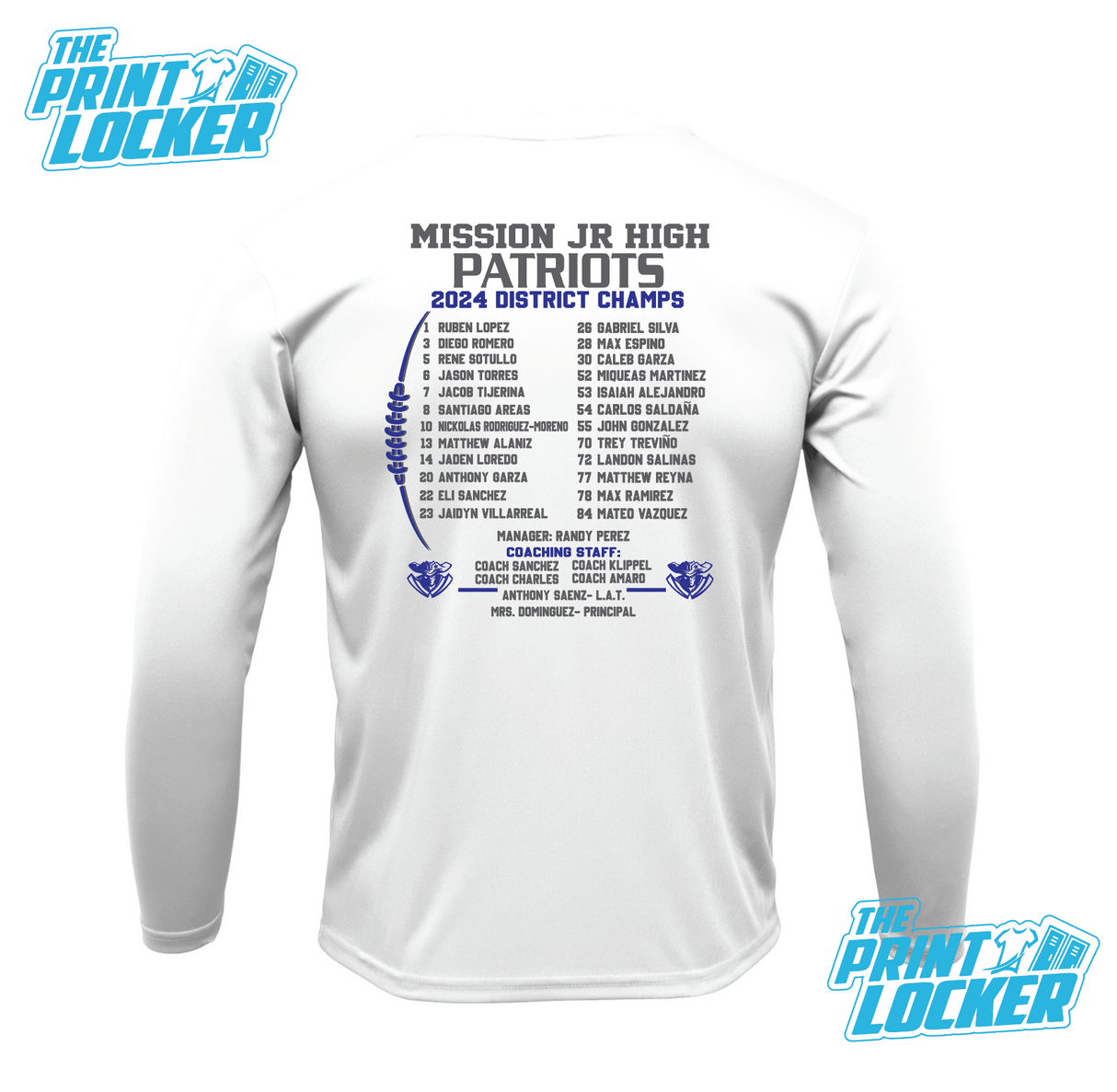 MJH Football District Champs Drifit Long Sleeve