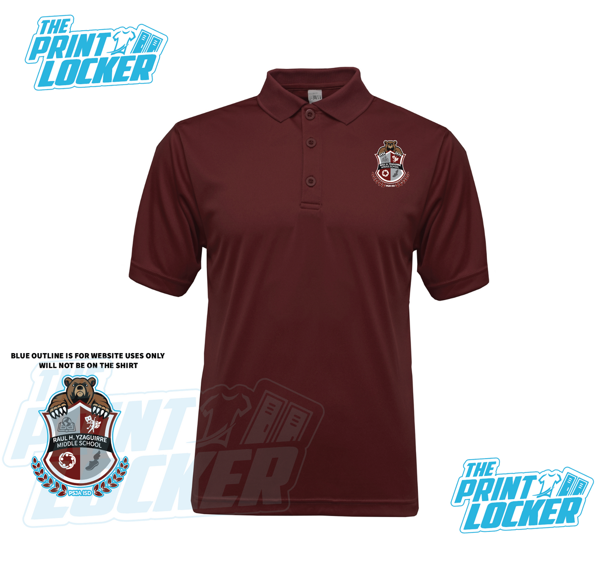 Yzaguirre Middle School Drifit Polo