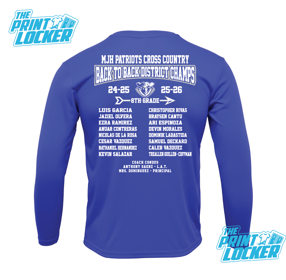 2026 Mission Jr High XC District Champs Drifit Long Sleeve