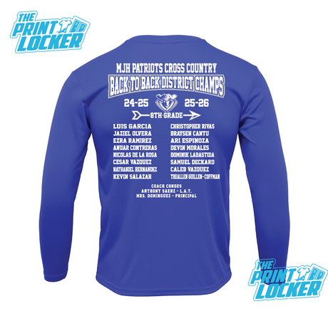 2026 Mission Jr High XC District Champs Drifit Long Sleeve