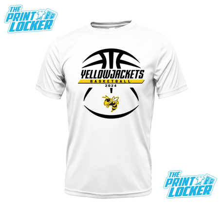 YellowJackets Basketball Design Drifit Short Sleeve