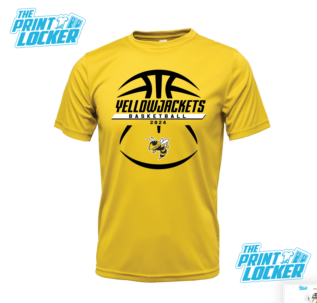 YellowJackets Basketball Design Drifit Short Sleeve