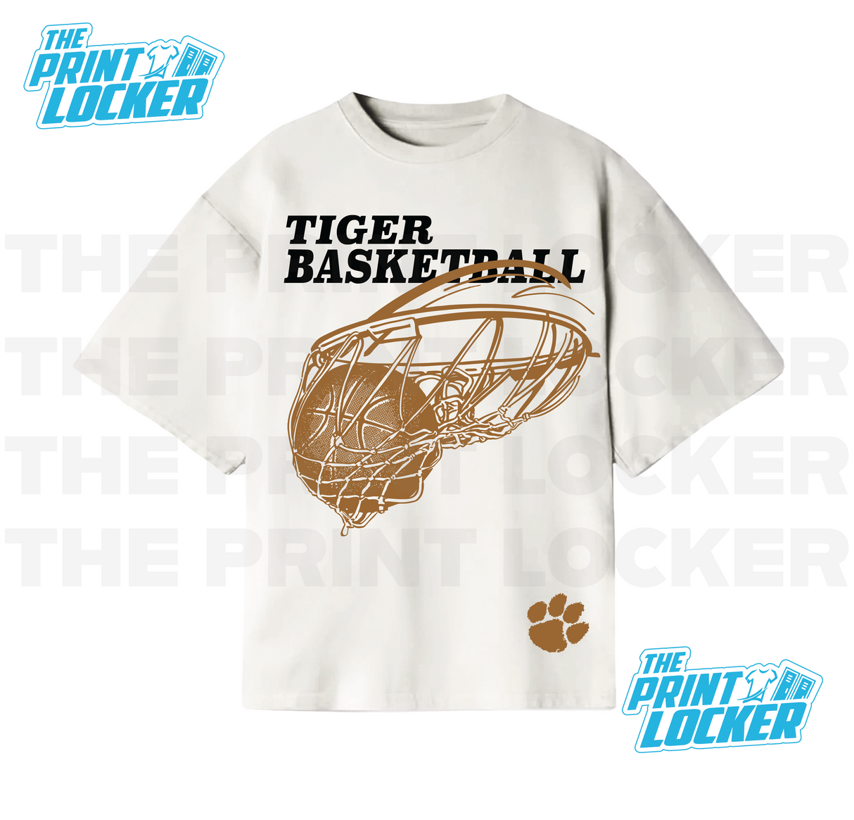 Oversized Basketball Tigers Graphic Tee