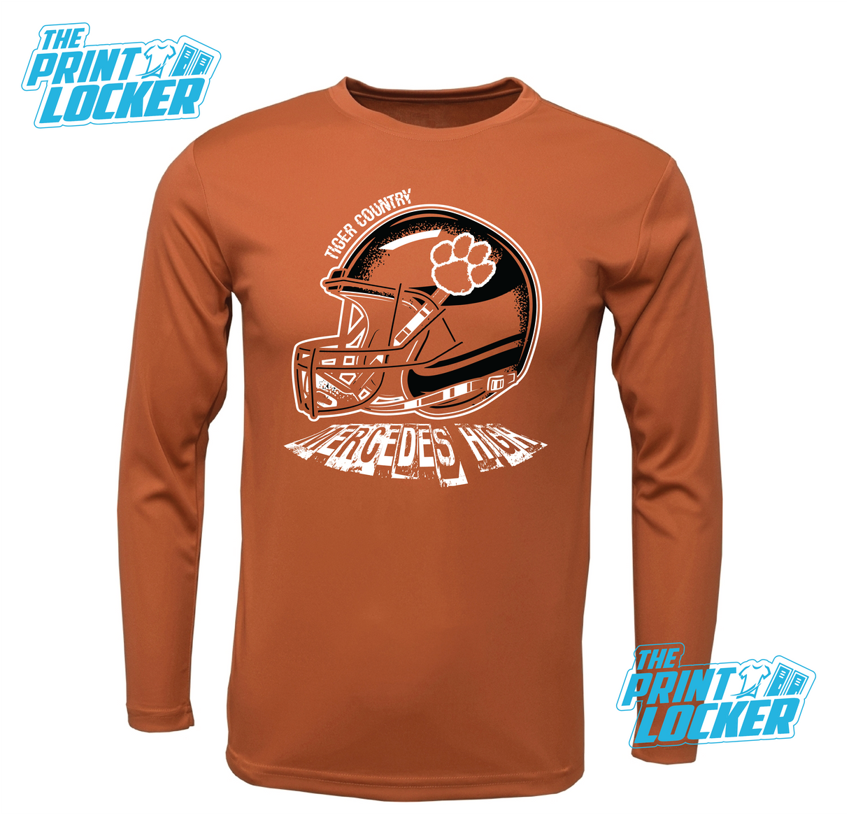 Tigers Football Helmet Drifit Long Sleeve