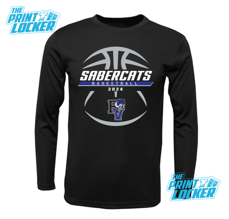 Sabercats Basketball Design Drifit Long Sleeve