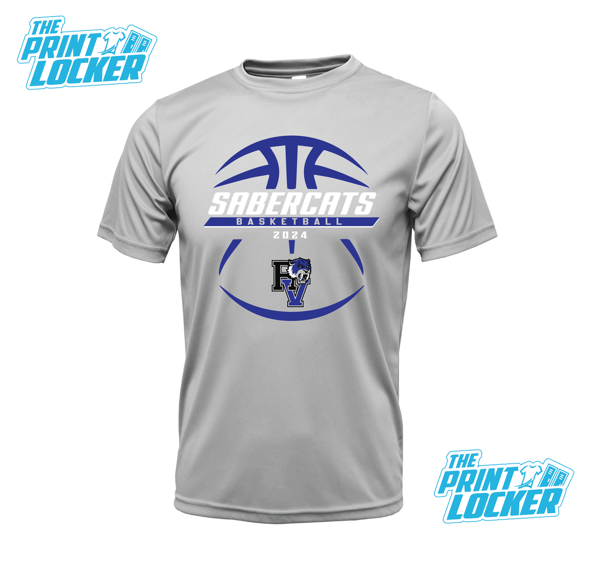 Sabercats Basketball Design Drifit Short Sleeve