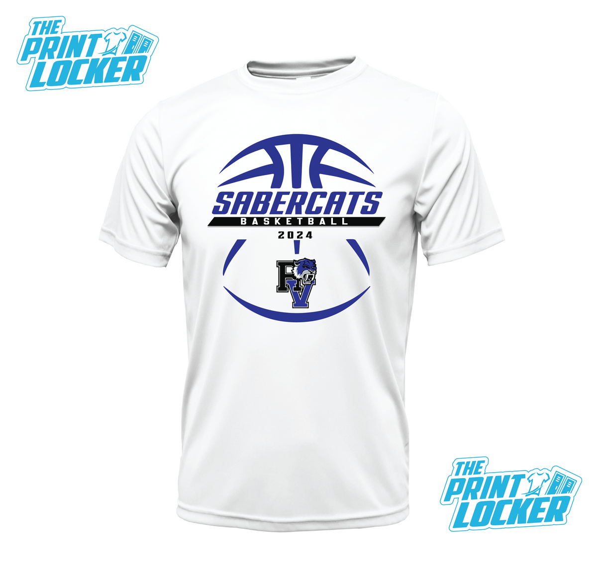 Sabercats Basketball Design Drifit Short Sleeve