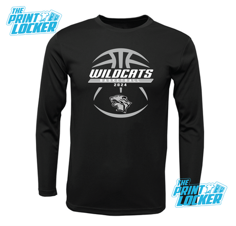 Wildcats Basketball Design Drifit Long Sleeve