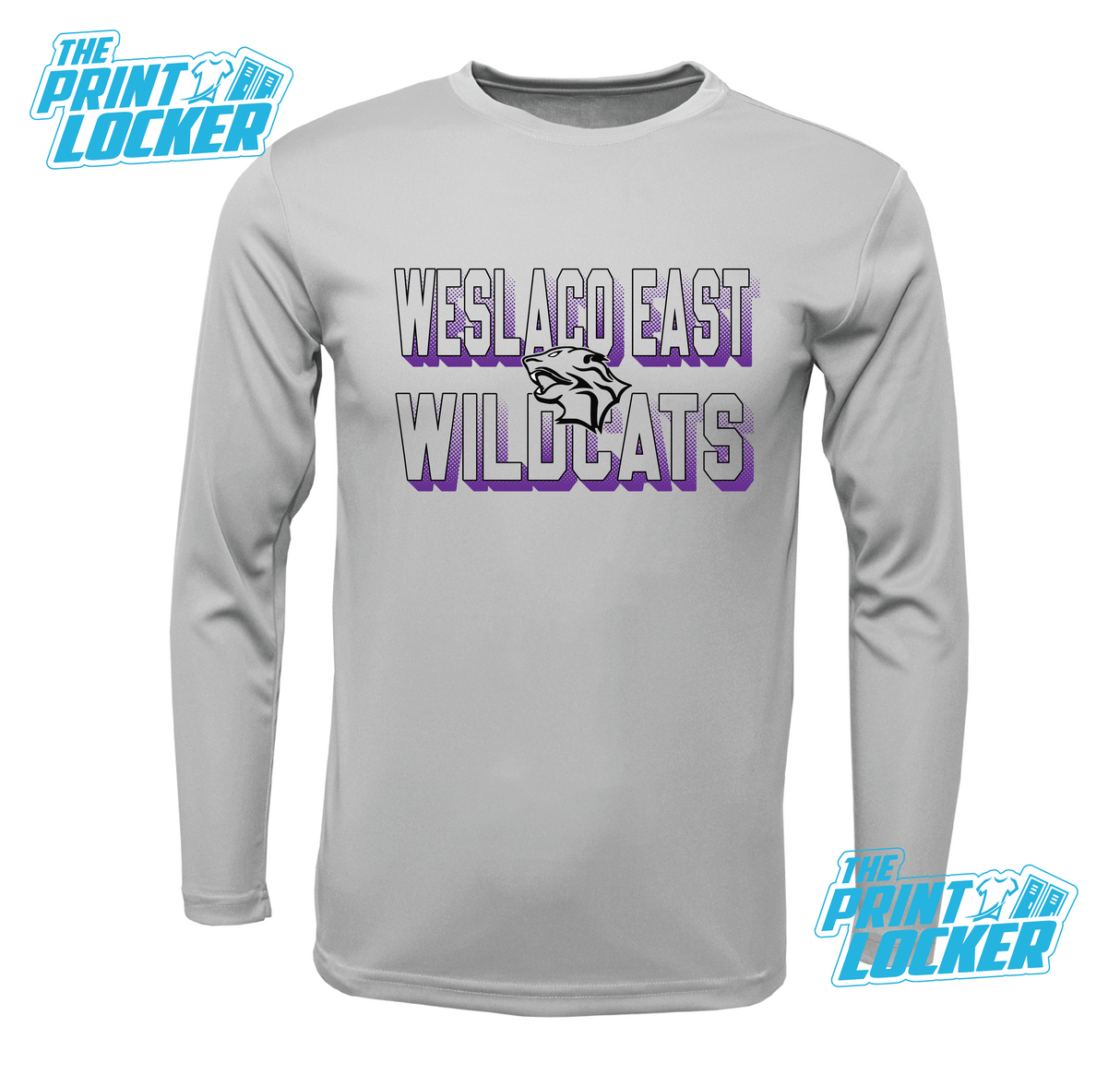 Wildcats Halftone Design Drifit Long Sleeve