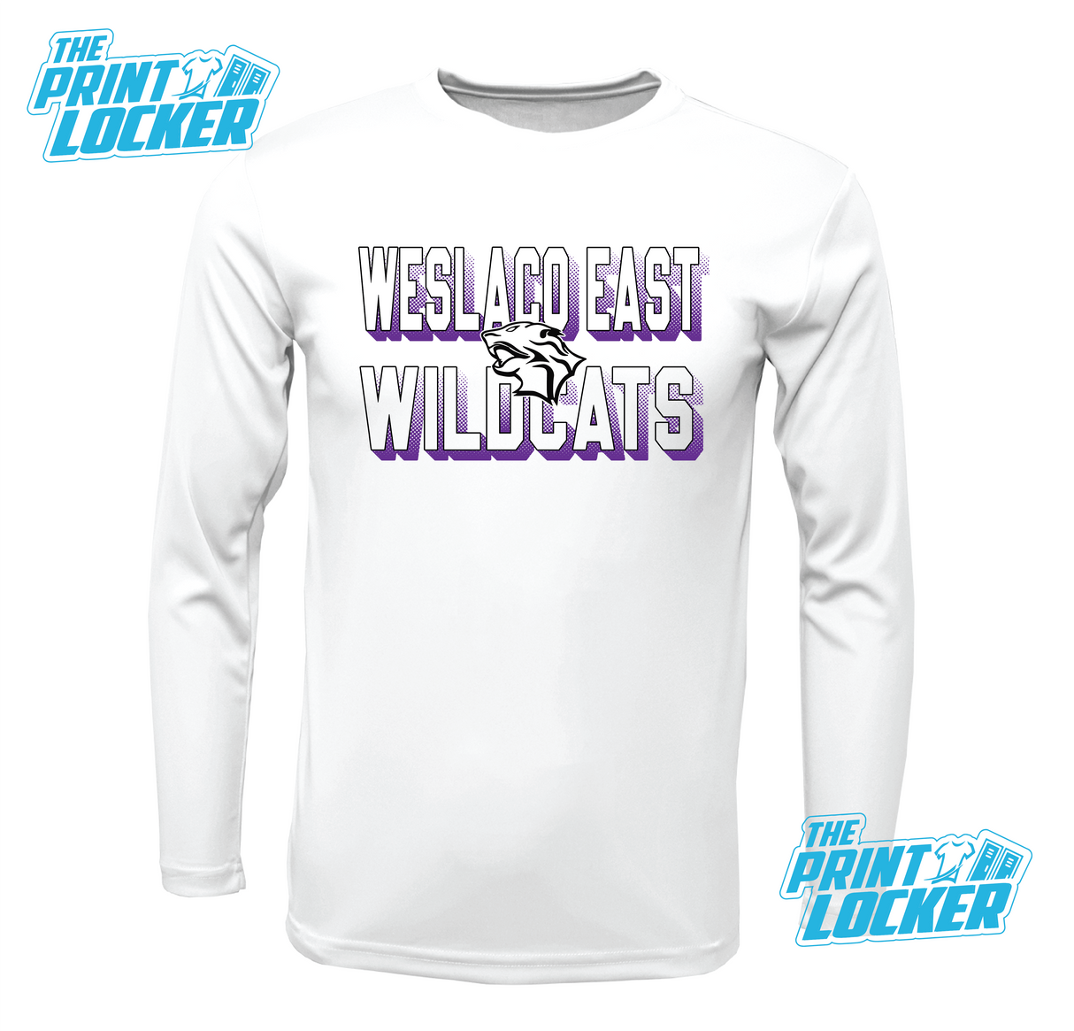 Wildcats Halftone Design Drifit Long Sleeve