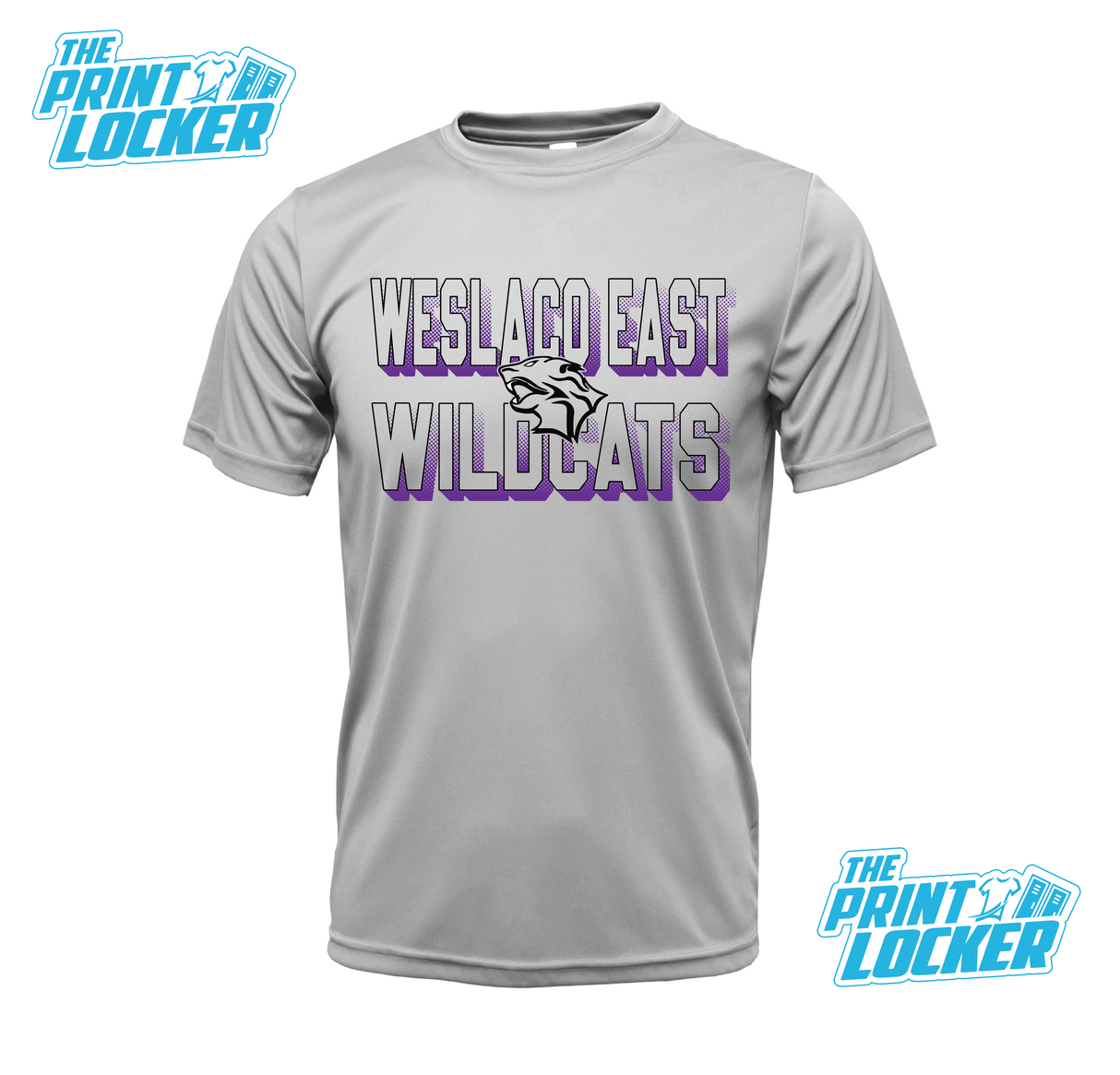 Wildcats Halftone Design Drifit Short Sleeve