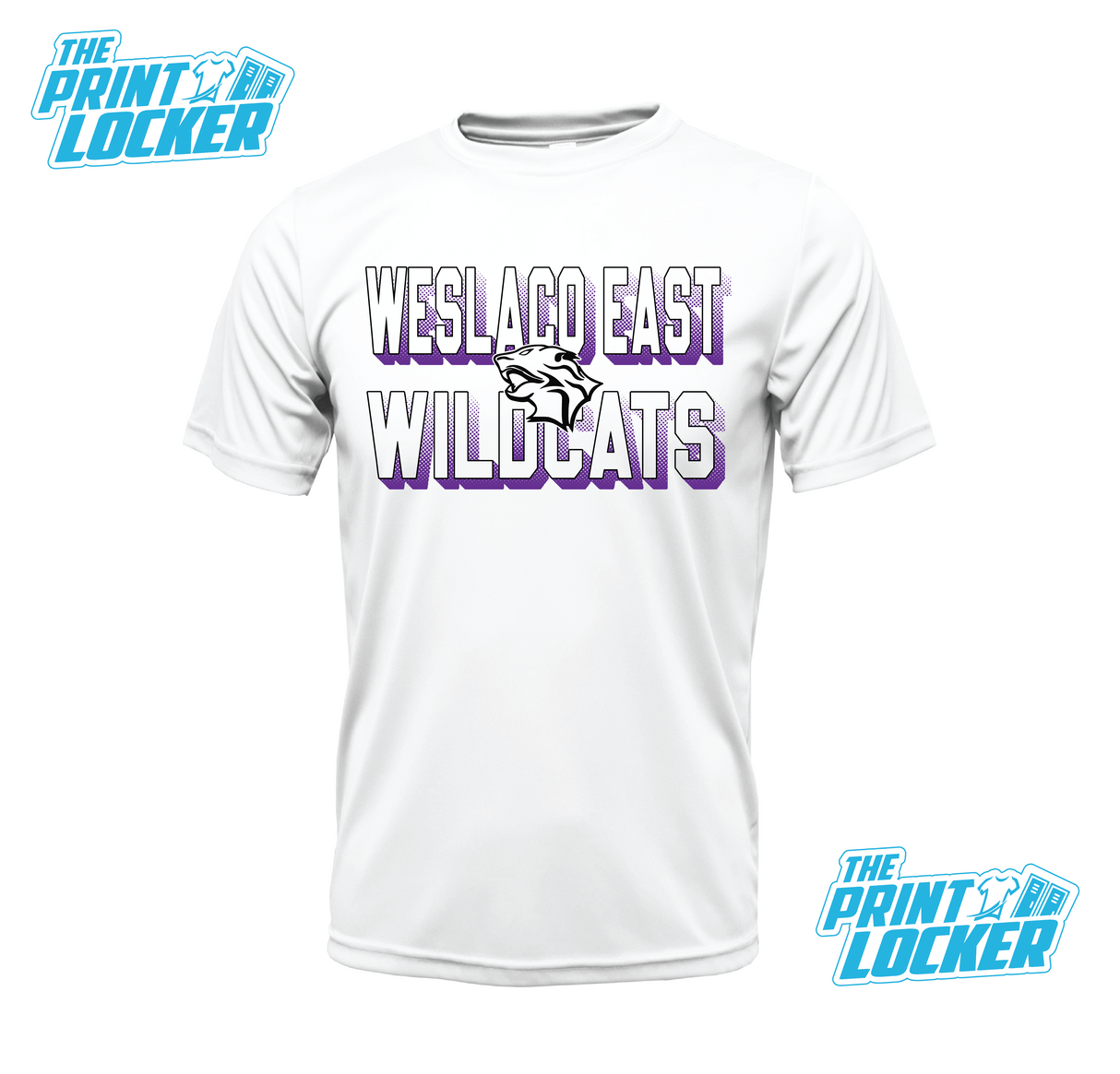 Wildcats Halftone Design Drifit Short Sleeve