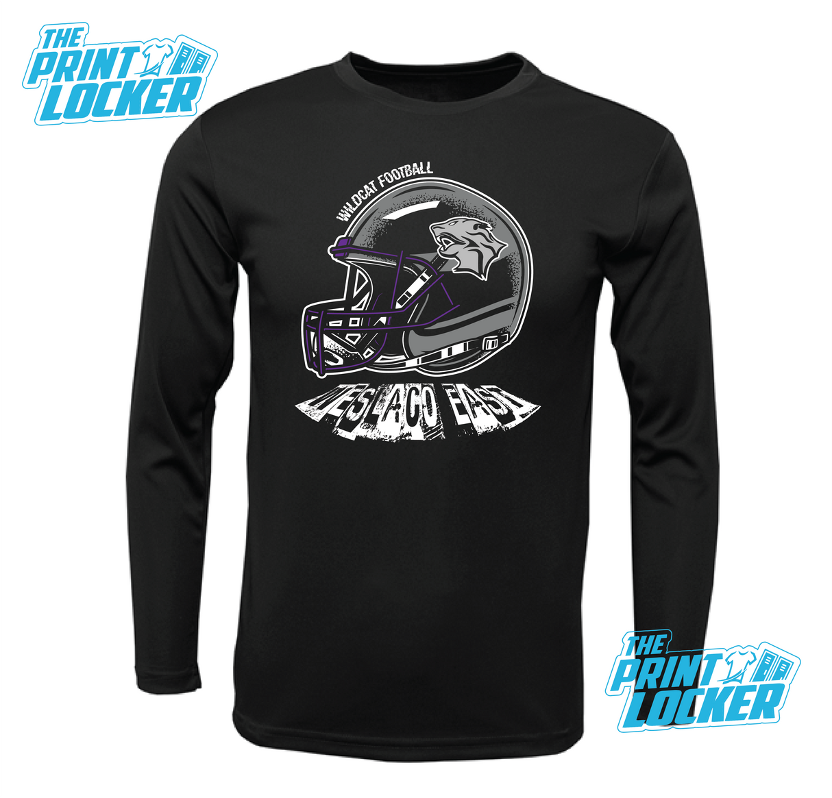 Wildcats Football Helmet Drifit Long Sleeve