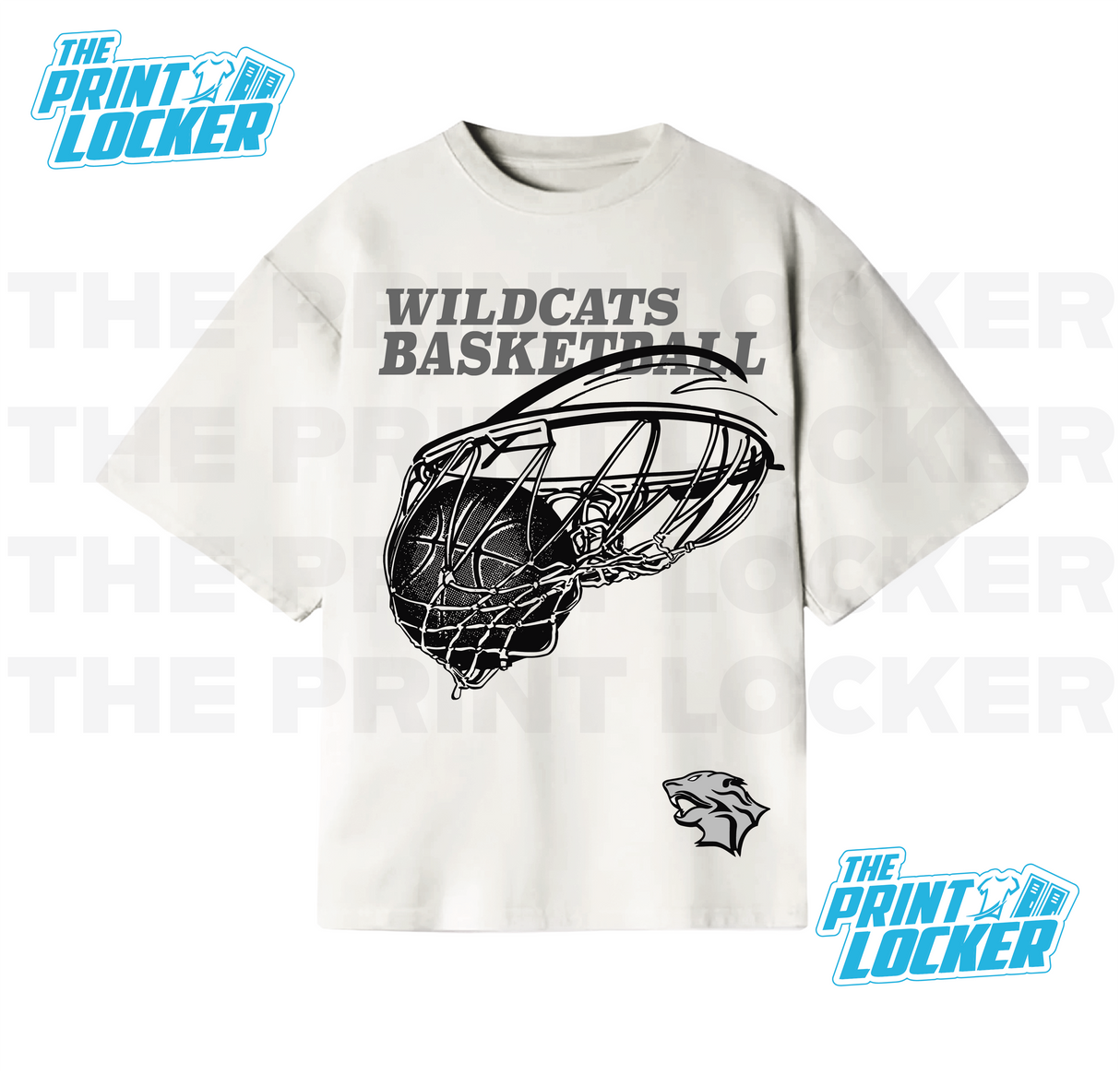 Oversized Basketball Wildcats Graphic Tee