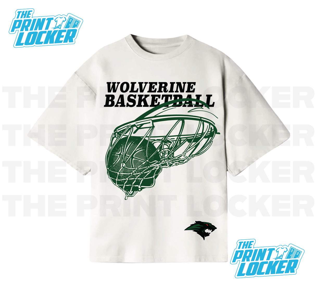 Oversized Basketball Wolverines Graphic Tee