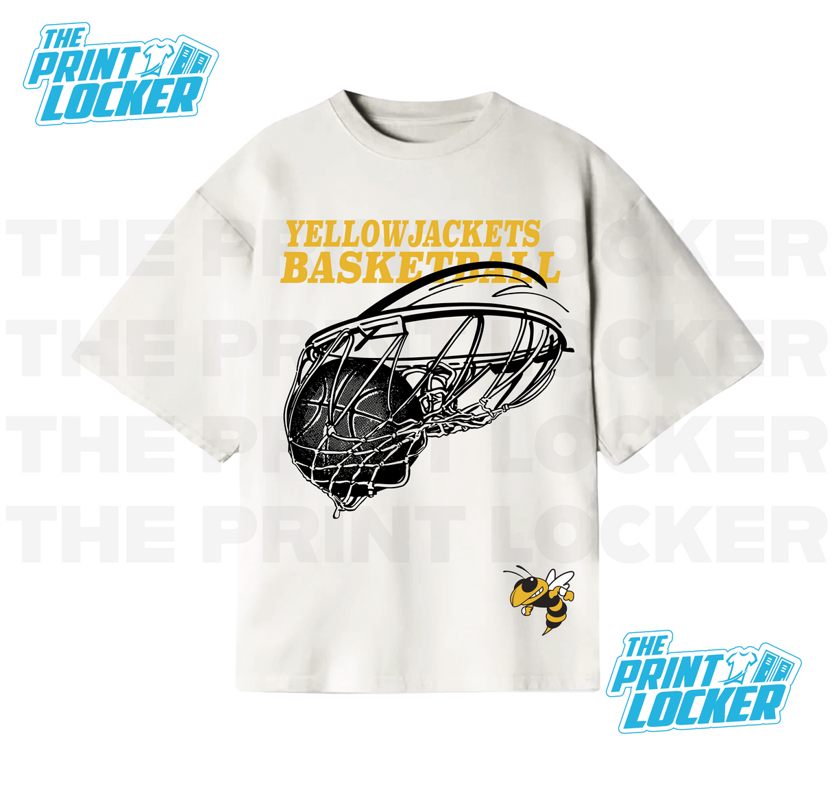 Oversized Basketball YellowJackets Graphic Tee