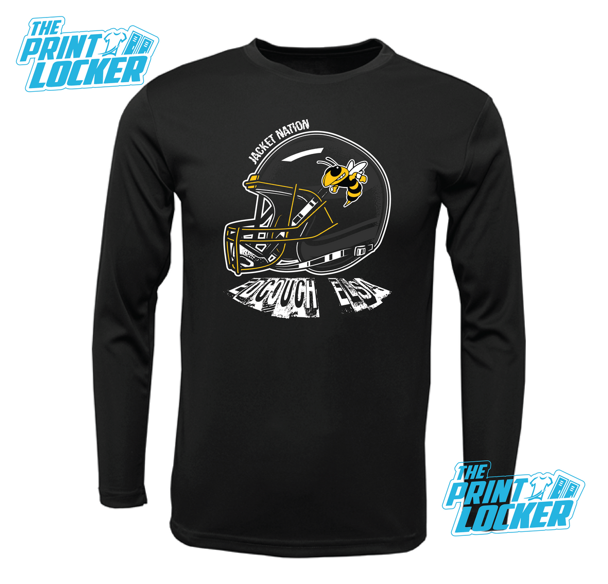 YellowJackets Football Helmet Drifit Long Sleeve